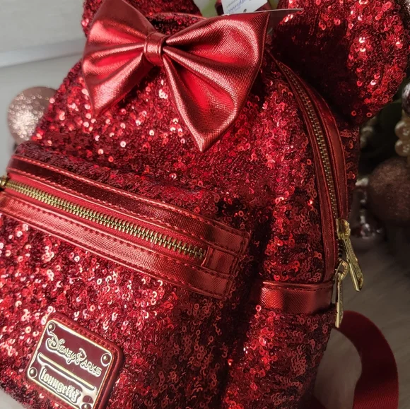 Loungefly Red Sequin Disney backpack Brand new